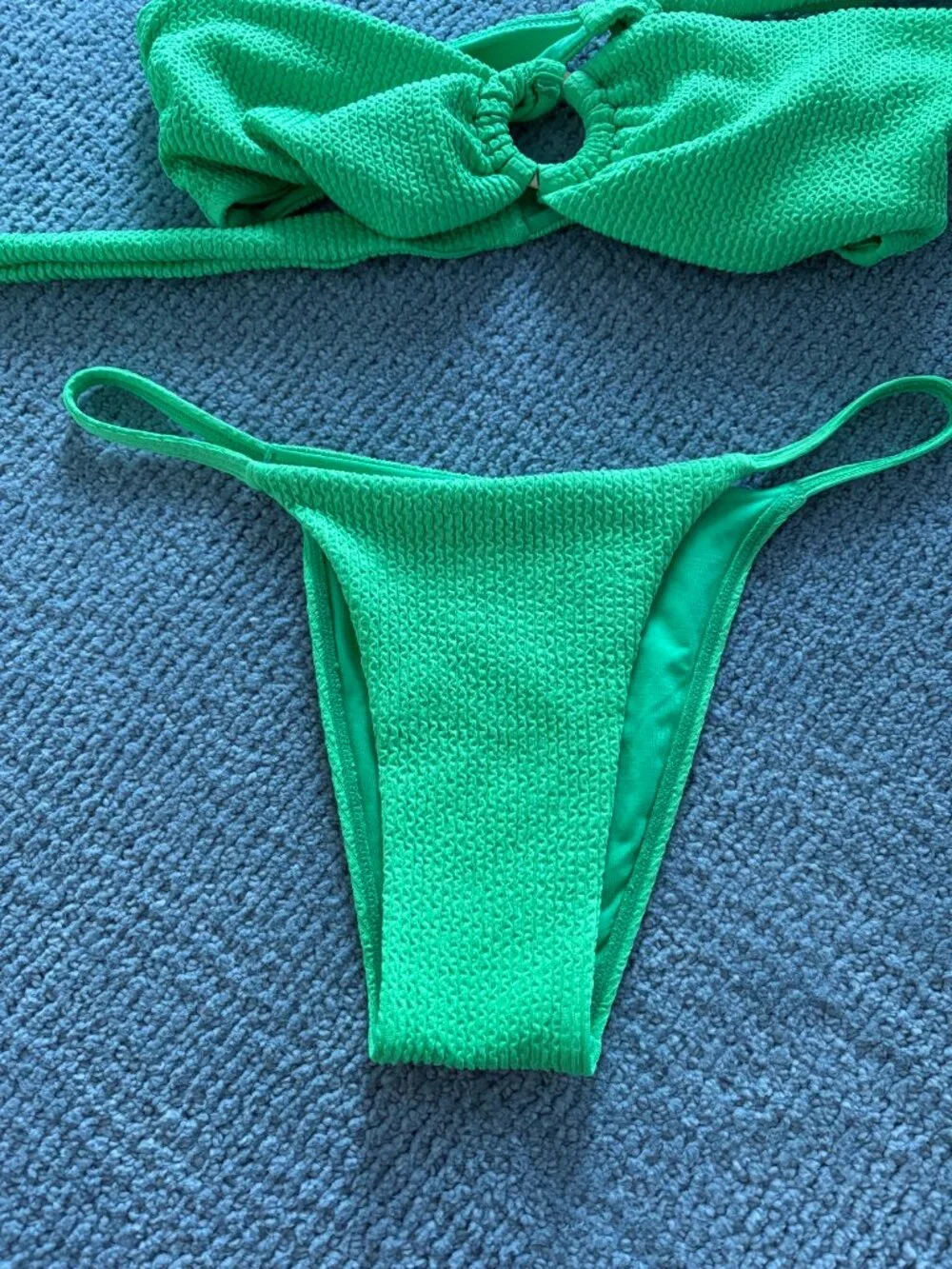 Monday Swimwear Green Bikini Size M/L